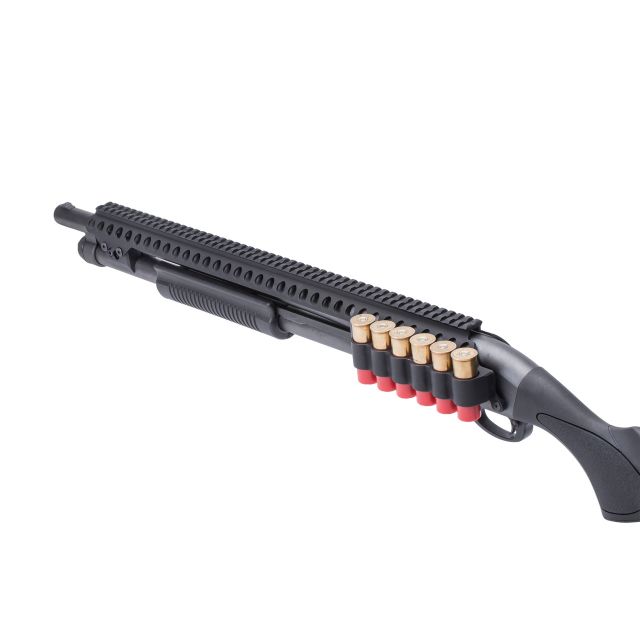 Mesa Tactical - SureShell Aluminio Carrier y Saddle Rail para Rem 870 w/ Mag Clamp (6-Shell, 12-GA, 20 in)